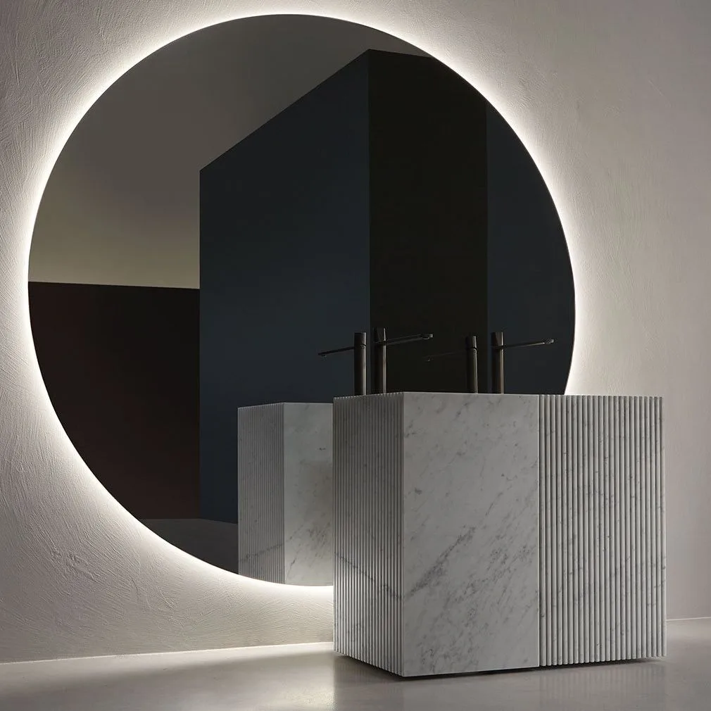 Умывальник отдельно стоящий Antonio Lupi Controverso 450x850x450 мм, Carrara Marble (CONTROVERSO Marmo Carrara_cr) - Фото 3